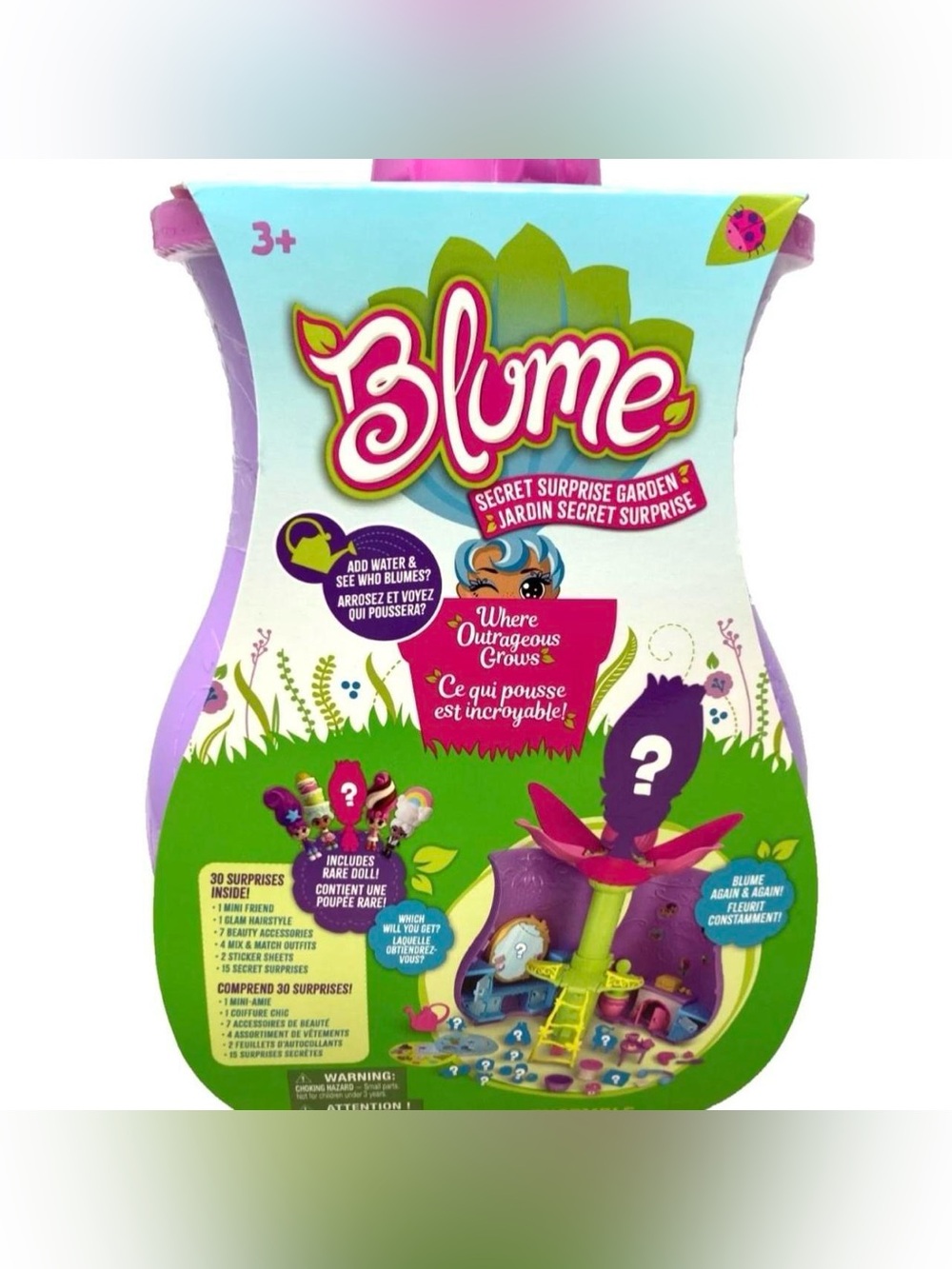 Blume Secret Surprise Garden Doll PlaySet Purple 2019 Spring Includes Rare Doll